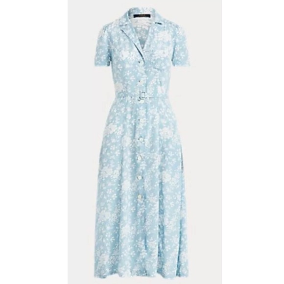 Ralph Lauren Floral Belted Midi Dress - Picture 5 of 11